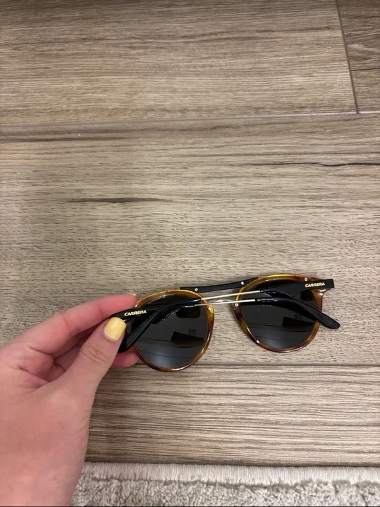 Tortoiseshell Round Women’s Sunglasses - Brown Lenses - Picture 2 of 2